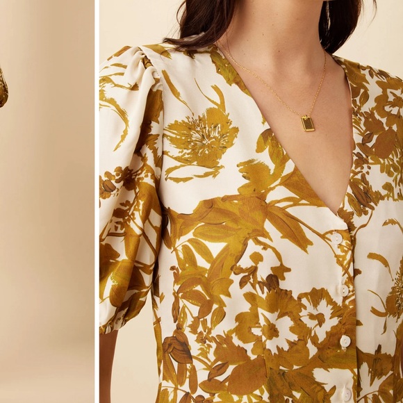 NWT! Armour Vert Simona Viscose Twill Blouse - Pasadena Gold
S / Pasadena Gold - Picture 3 of 4